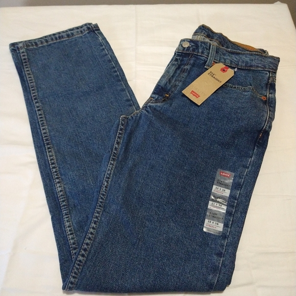 Levi's 514 Medium Indigo Straight Leg Regular Fit Blue Jeans - Picture 2 of 15